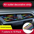 thumbnail image 3 of Walbest 10 Pack Air Vent Strip Universal Flexible PVC U Shape Air Conditioner Outlet Grille Trim for Universal Car SUV, Purple, 3 of 7