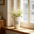 thumbnail image 5 of Galvanized Metal Flower Bucket, Rustic Farmhouse Style Vase with Handles, Waterproof Planter for Indoor Outdoor Decor, Perfect for Floral Arrangements and Wedding Centerpieces, 5 of 6