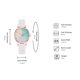 thumbnail image 3 of Reloj de pulsera con correa de PU para mujer, esfera redonda, decoración de Rhiestone, reloj de cuarzo, color blanco, 3 of 5