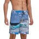thumbnail image 2 of Balery Lighthouse in Havana Pantalones cortos de pijama de punto de algodón para hombre con cinturilla y bolsillos-X-Large, 2 of 6