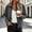 Dark Gray, variant on WIZUTIZ Women's Suede Jacket Lapel Collar Full Zip Long Sleeve Vintage Coat with Lining for Fall Winter Outdoor