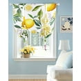 thumbnail image 2 of Summer Lemon Tie Up Curtains for Window, Thermal Insulated Balloon Shade Adjustable Rod Pocket Curtains Valance Panels for Kitchen Bathroom Cafe 52 x 45 Purple Floral Botanical Plants, 2 of 6