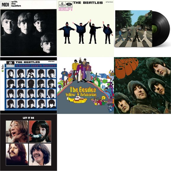 With The Beatles & Help & Abbey Road Anniversary & Hard Day's Night & Yellow Submarine & Rubber Soul & Let It Be Special Edition [LP Vinyl Bundle]