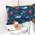 thumbnail image 4 of Lsque Ocean Floor Animals Pattern Bedding Waterproof Pillow Protector Zippered Queen – Bed Bug Proof Pillow Encasement-20"x30", 4 of 6