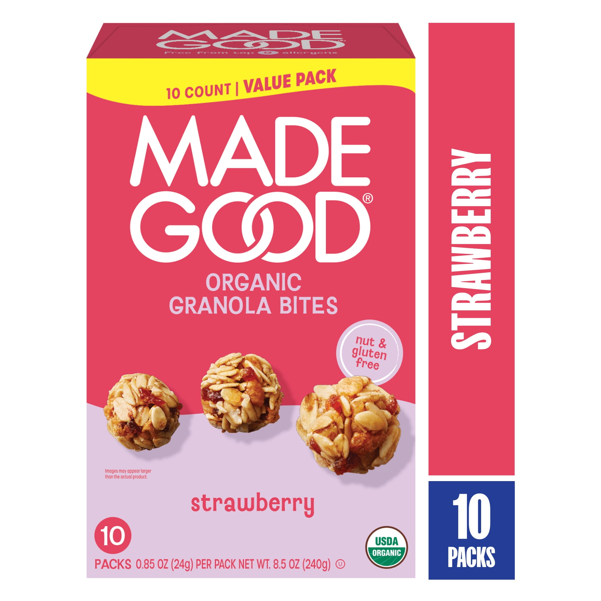 MadeGood Strawberry Granola Bites 10pk