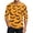 Orange, variant on Men Henley Neck Halloween Bat Print Raglan Three Quarter Sleeve Top Casual Loose Fit Shirt for Holiday Party Saffron XL