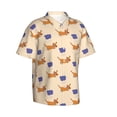 thumbnail image 2 of Hawaiian Shirt For Men, Dachshund Dog Puppy Clouds Mens Button Down Short Sleeve Shirt, Summer Beach Shirts For Men, 2 of 2