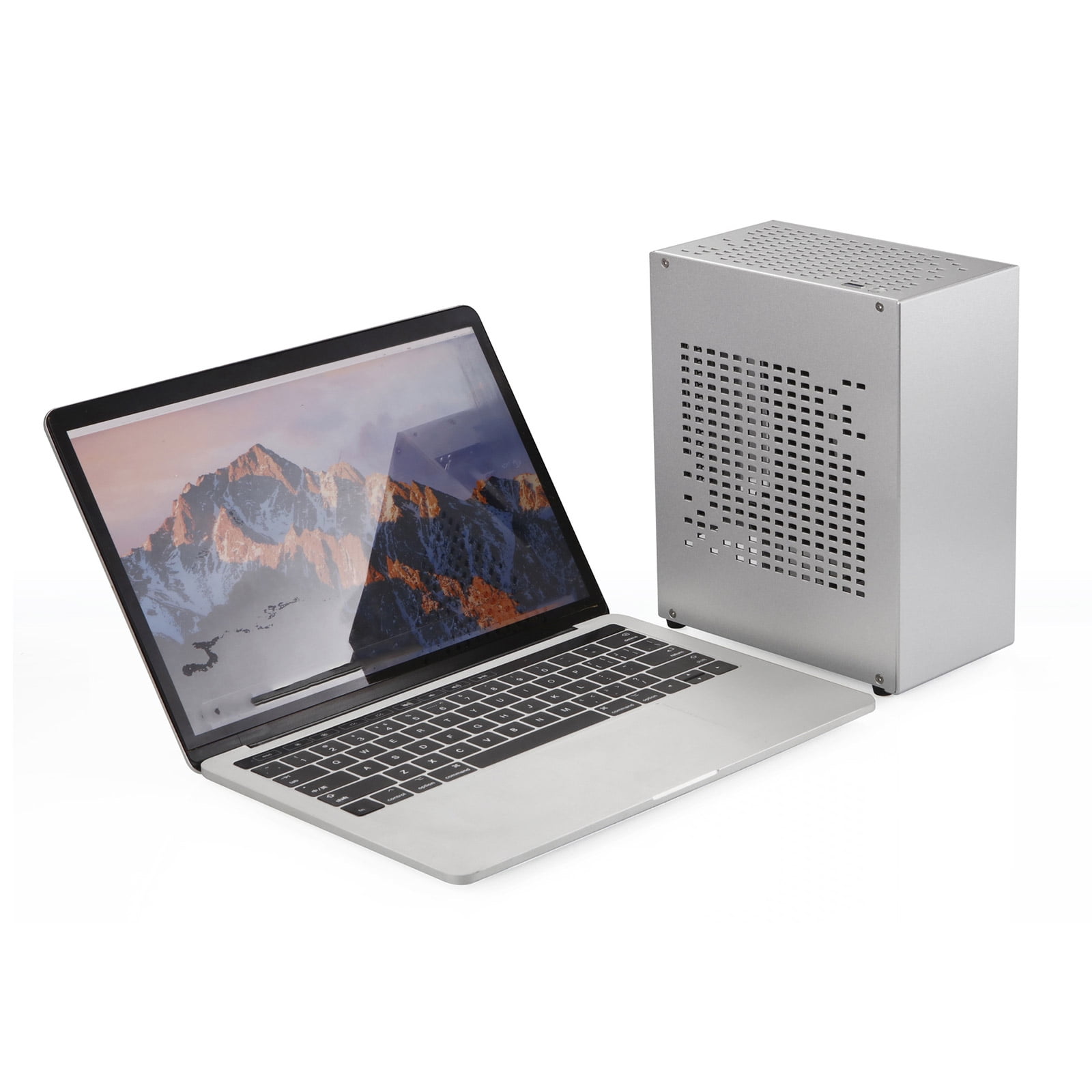 A07 Desktop ITX Chassis Game Graphics Card All Aluminum Case Supporting Small 1U Power Supply