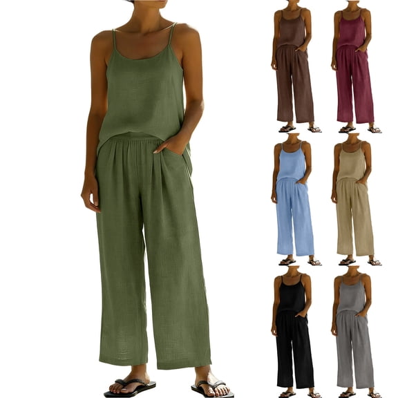 Women's Soft Cotton Jersey Knit Loungewear Set, Loose Relaxed Fit with Elastic Waistband, Lightweight Breathable Two Piece Matching Top and Shorts, Casual Summer Outfit | TruHer,Army Green L