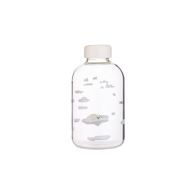 Yuarrent Botella de agua con funda transparente de 600ML, taza grande a prueba de fugas, tetera de viaje, botella de bebida de dibujos animados, viaje de Cocina y Comedor Tipo 2 Yuarrent HA070649-02