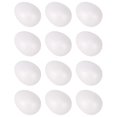 thumbnail image 3 of 12 Pack 3 Inch Easter Foam Egg White Styrofoam Egg Craft Egg Foam Natural Polystyrene Egg Foam Handm, 3 of 5