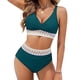 thumbnail image 1 of Traje de Baño de Bikini de Mujer Cuerpo Dividido Cintura Alta Abdominal Que Cubre Traje de Baño Ajustado, Ropa de Playa Sexy de Poliéster para la Piscina, el Mar Y el Verano, 1 of 9