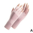 thumbnail image 1 of LIUZHIPENG Gants Sans Doigts pour Femmes Protection Solaire Été Soie Glacée Demi-Doigt pour Conduite Protection UV N9X4, 1 of 9