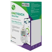 OneTouch Verio Flex Blood Glucose Meter | Glucose Monitor For Blood Sugar Test Kit | Includes Blood Glucose Monitor, Lancing Device, and 10 Sterile Lancets