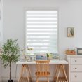 thumbnail image 1 of Cordless Zebra Blinds for Patios and Windows - Snow White : 28" X 84" Height (can roll down to 84" Lenght and and stop at your desired height), 1 of 8