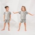 thumbnail image 5 of Summer Short Sleeve Pajama Sets Black Kitten Patterns Sleepwear Nighty 95% Cotton (5-14Y), 5 of 7