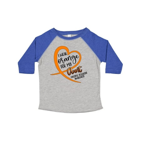

Inktastic I Wear Orange for My Aunt Multiple Sclerosis Awareness Gift Toddler Boy or Toddler Girl T-Shirt