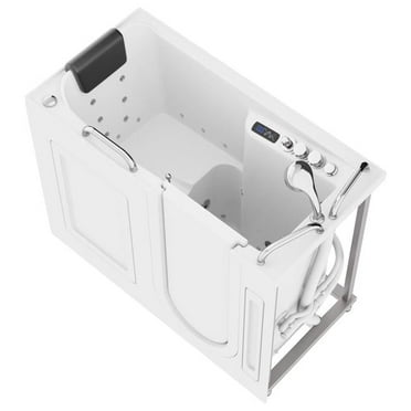 Mjkone 67" Whirlpool Air Massage Bathtub,Rectangular Water Jets Bath