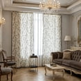 thumbnail image 2 of Floral Curtains, French Country Farmhouse Curtains 102 Inches Long, Light Filtering Window Rod Pocket Drapes for Living Room, 2 Panels - Grey Floral, 2 of 5