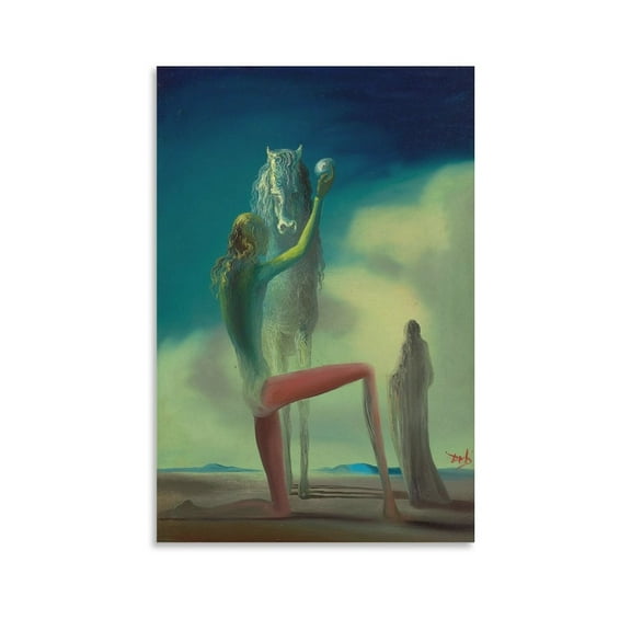 Salvador Dali Wall Art Prints Knights of Death Art Poster Room Aesthetic Poster Print Art Wall Painting Canvas Posters Gifts Modern Bedroom Decor 08x12inch(20x30cm)