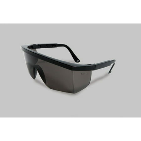 Radnor 64051204 Retro Series Safety Glasses With Black Frame, Gray Anti-Scratch Lens And Integrated Sideshields (1/EA)