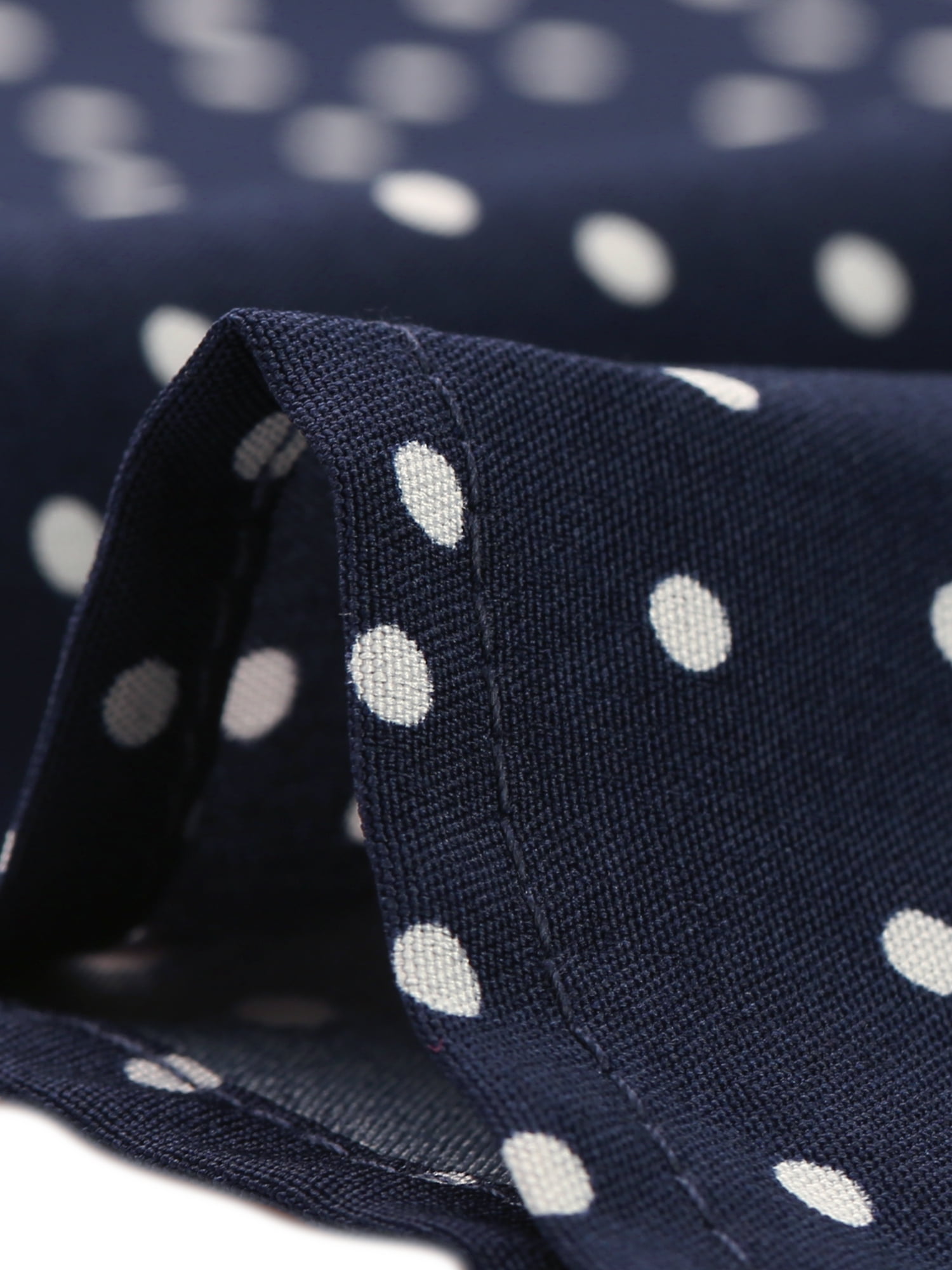 DARING DIVA Women's Peter Pan Collar Polka Dots Short Sleeve Tops XS Navy Blue