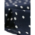 thumbnail image 5 of DARING DIVA Women's Peter Pan Collar Polka Dots Short Sleeve Tops M Navy Blue, 5 of 6
