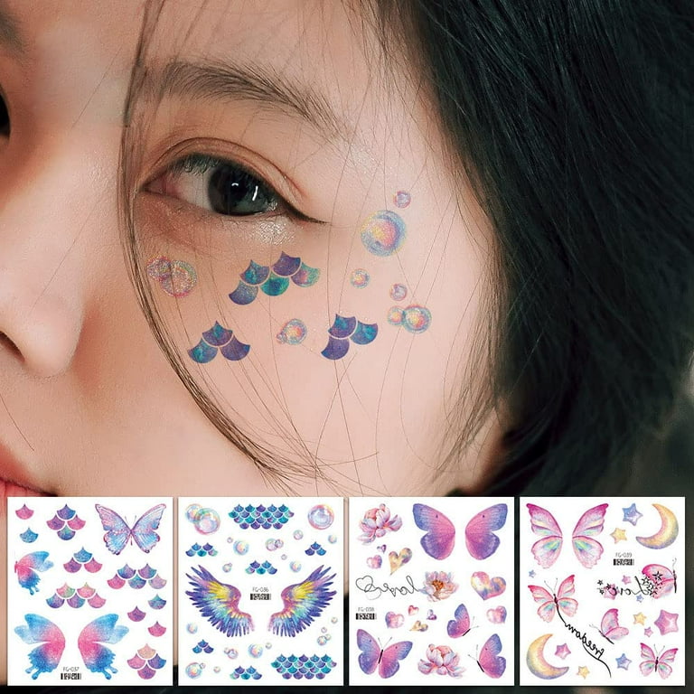 Butterfly Face Sticker Tattoo Butterfly Face Sticker Tattoo