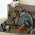 thumbnail image 6 of Yibo Pink Floral Blanket Flannel Soft and Comfortable Anti-static Bed Sofa Blanket, 6 of 8