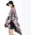 thumbnail image 3 of CoCopeaunt Women Patterned Shawl Wrapes Open Front Poncho Sweater Cardigan Blanket Warm Soft Scarf, 3 of 6