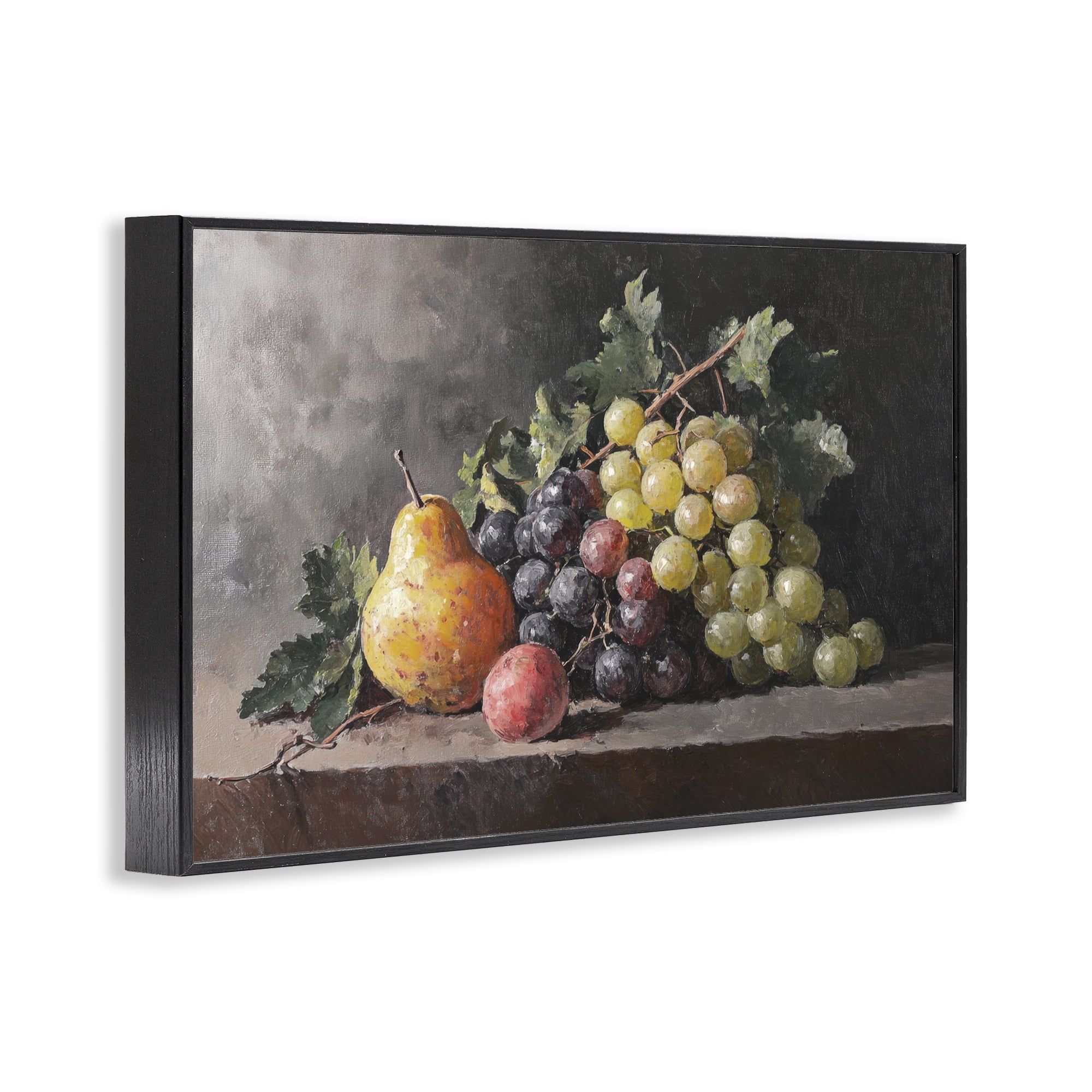 Stupell Industries Bountiful Fruit Classic Still Life Black Framed Giclee Art, design by Petal Prints Design