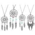 thumbnail image 6 of SmartBy Necklace Ethnic Dream Catcher Women Feather Wing Chain Necklace for Banquet, 6 of 8