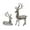 Silver, variant on kowaku 2 Pieces Deer Sculpture Statue Modern Reindeer Figurine Tabletop Animal Ornament Craft Pp Material Suitable for Entryway Office Living Room Home Decor Silver