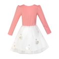 thumbnail image 2 of Girls Dress Blush Pink Long Sleeve Swan Princess Tutu 7, 2 of 6