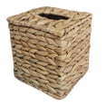 thumbnail image 2 of sunsanly Tissue Box Holder Water Hyacinth Handwoven Straw Basket Natural Wicker Napkin Dispenser Square Facial Tissue Organizer Rustic Decor for Table Bathroom Office, 2 of 8