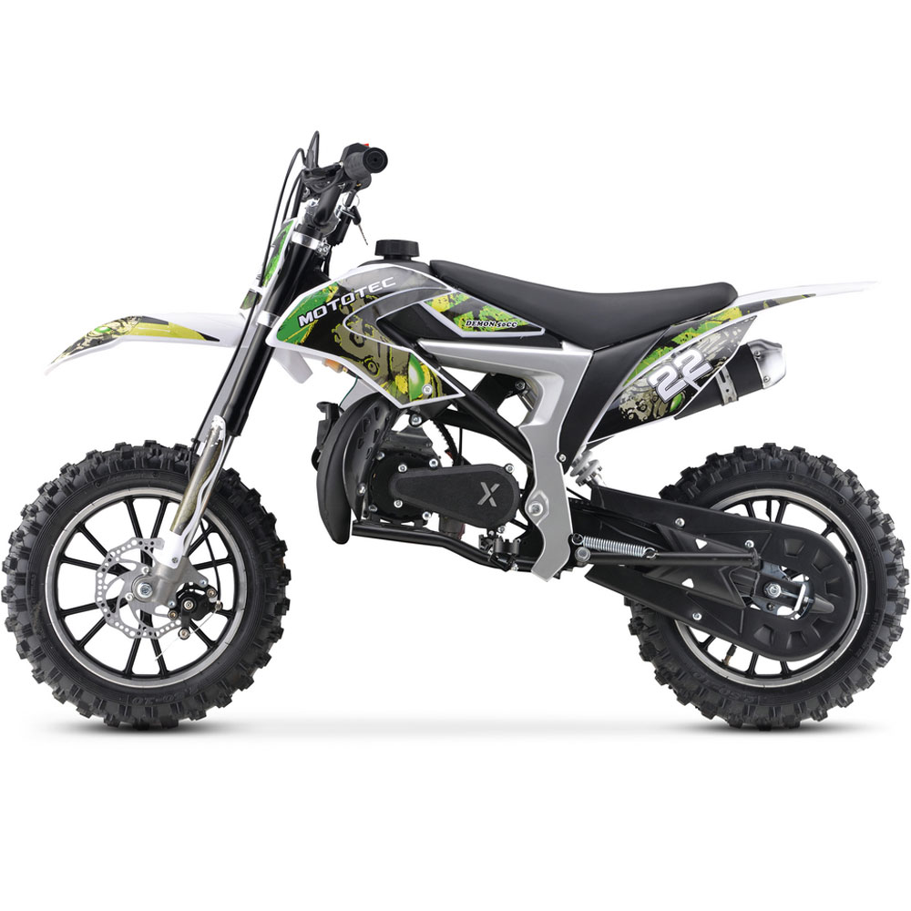 Mototec 50cc Demon Kids Gas Dirt Bike 2 Stroke Motorcycle Pit Bike Green Walmart Com Walmart Com