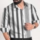 thumbnail image 1 of Camisa de manga larga para hombre, camisa informal de moda con solapa y botones, traje elegante de lujo para fiesta, camisa de manga larga a rayas a cuadros para hombre, 1 of 6
