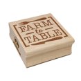 thumbnail image 1 of Farm to Table with Fork and Knife Square Rubber Stamp Stamping Scrapbooking Crafting - Medium 1.75in, 1 of 7