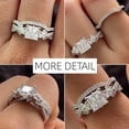 thumbnail image 2 of SFTING Wedding Rings for Women 2CT Princess Cut Engagement Rings Promise Stackable Sapphire Silver Plated Jewelry Anniversary Gift for Her Size 7, 2 of 7