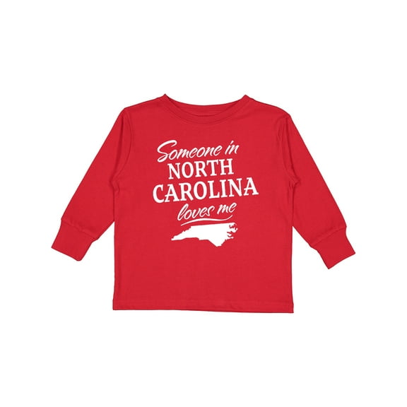 Inktastic Someone in North Carolina Loves Me Boys or Girls Long Sleeve Toddler T-Shirt
