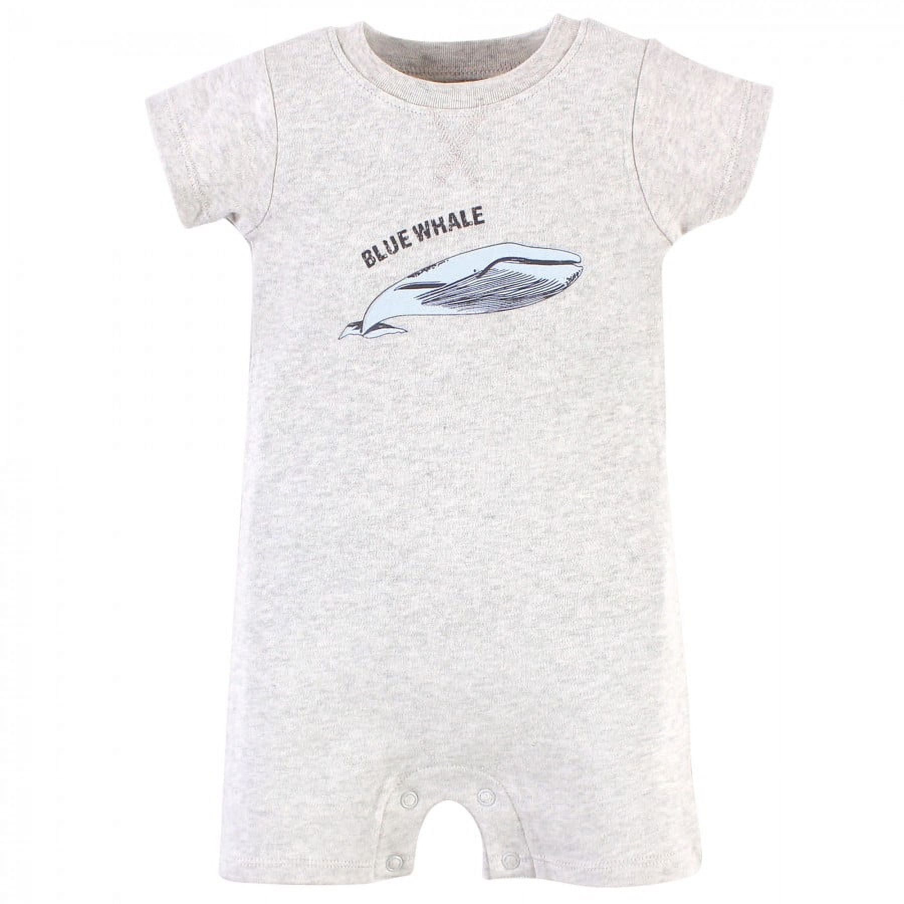 Touched by Nature Unisex Baby Organic Cotton Rompers, Endangered Seal, 18-24 Months