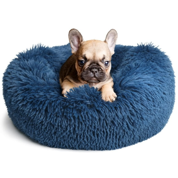 Cama para perros Nononfish, relajante, lavable, en forma de rosquilla, acogedora y suave para perros pequeños