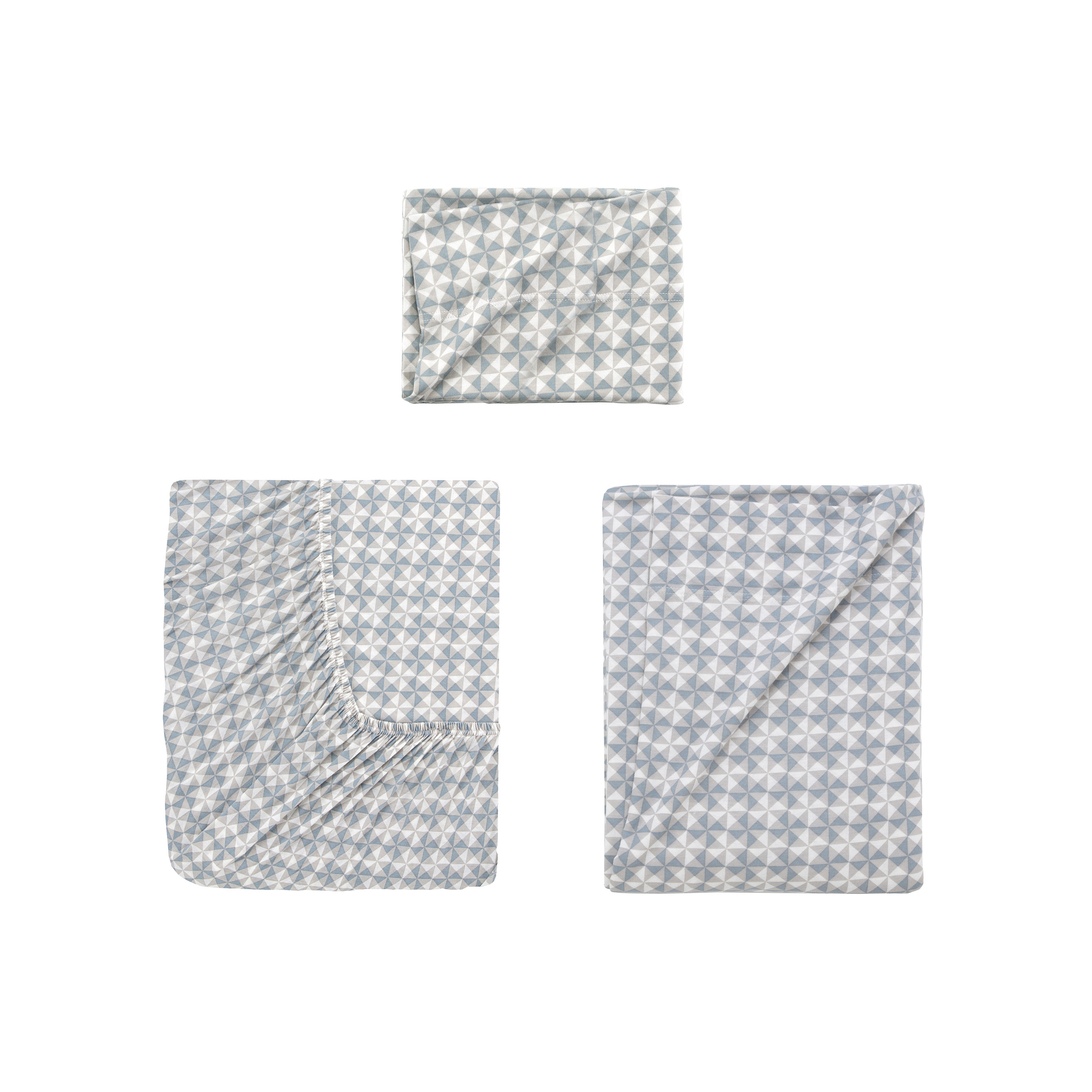 Vellux Noma Jersey Sheet Set, Twin, Soft Blue
