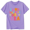 thumbnail image 3 of MEZZALL T-Shirt Décontracté à Lettres pour Filles, Col Rond, Manches Courtes, Coloré, 4-5 Ans, 3 of 3