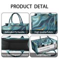 thumbnail image 4 of Large Capacity Tote Bag,Blue Gold Marble Pattern Handbag Fashion Luxury Tote Bag,15.7"x13"x 5.1" Inches,Laptop Compatible, 4 of 6