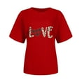 thumbnail image 1 of CEHVOM T-shirt à Manches Courtes pour Femme à Col Rond avec Imprimé de la Saint-Valentin, 1 of 4