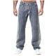 thumbnail image 1 of Ceisia Men Fashion Button Zipper Pocket Straight Denim Pants All Season Gift Casual Versatile Trousers, 1 of 8