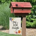 thumbnail image 5 of Biblical Quotes Garden Flag Vertical Double Sized,Joy of The Lord is My Strength Yard Outdoor Decoration 12.5 x 18 Inch, 5 of 6