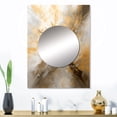 thumbnail image 1 of Designart "Chromatic Essence in Gold and Silver I" Abstract Mirror Wall Decor - Modern Gold Abstract Hallway Wall Mirror Art - 32" x 24" Inch, 1 of 5