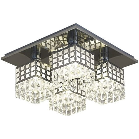Ikakon Ceiling Lights Pendant Lamp Chandeliers 4 Not Included Modern Square Flush Mounted Crystal Fixture For Living Dining Room Lighting Canada Ikakon Ceiling Lights Pendant Lamp, Modern Dining Room Light Fixtures Canada